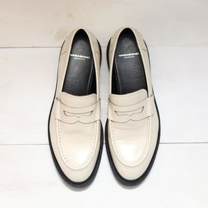 Vagabond Alex W Off White Leather Loafer Size 9